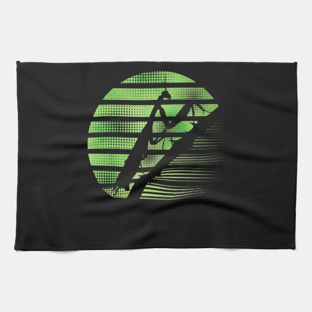 Retro Praying Mantis Biologe Geschirrtuch (Horizontal)