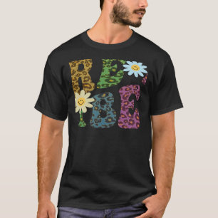 Retro PRE K STIMMUNG Lehrer Frieden Liebe PreK Ros T-Shirt