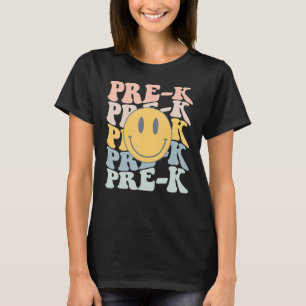 Retro Pre-K Teacher Student erster Schultag T-Shirt