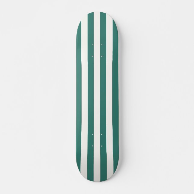 Retro Preppy Sportränke Stripes - Field Green Skateboard (Vorne)