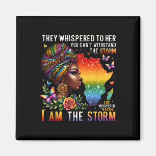 Retro Pride Schwarze Frau Ich bin die Sturm-Inspir Magnet