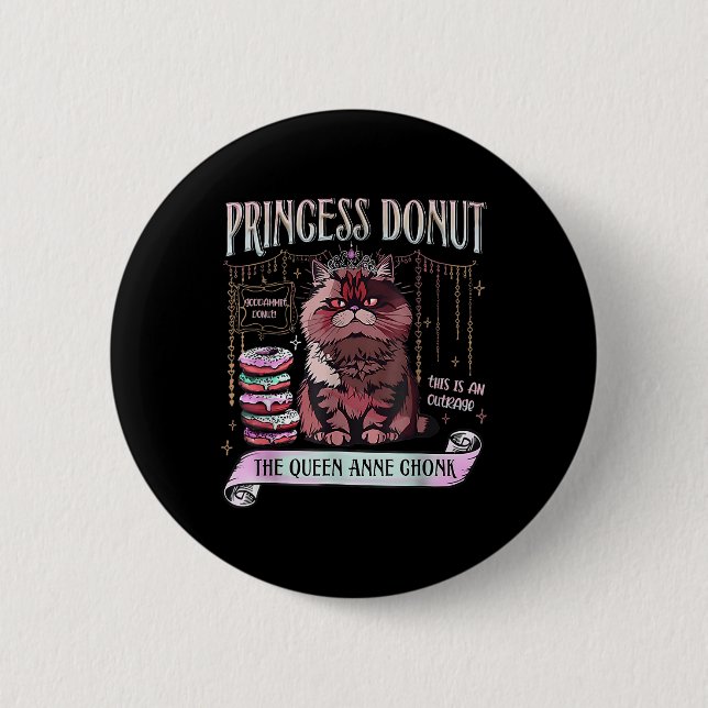 Retro Princess Donut Dungeon Crawler Carl Book Lov Button (Vorderseite)