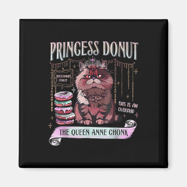 Retro Princess Donut Dungeon Crawler Carl Book Lov Magnet (Vorne)