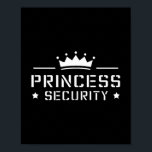 Retro Princess Security Boys Brother Birthday Vate Poster<br><div class="desc">Retro Princess Security Boys Brother Birthday Vater & Amp; Mama</div>