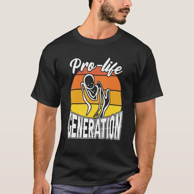 Retro Pro Life Generation Anti Abortion Katholik C T-Shirt (Vorderseite)