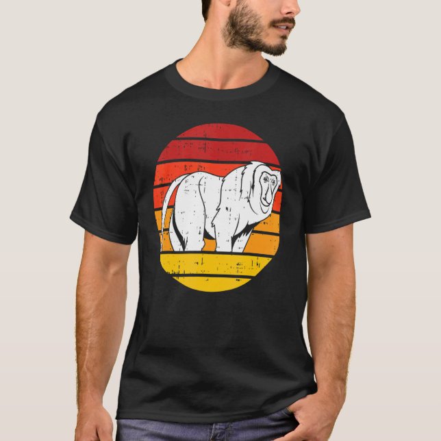 Retro-Proboscis-Affe T-Shirt (Vorderseite)