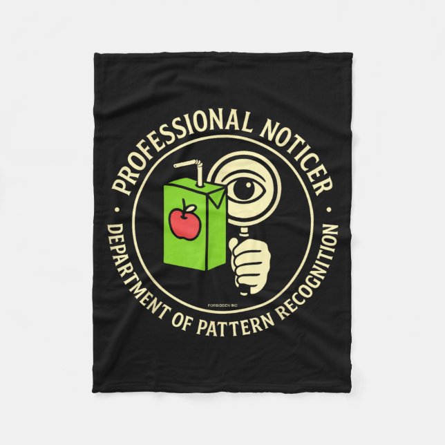 Retro Professional Noticer Department Of Pattern R Fleecedecke (Vorderseite)