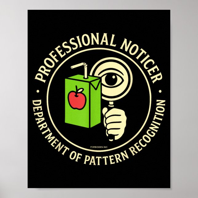 Retro Professional Noticer Department Of Pattern R Poster (Vorne)