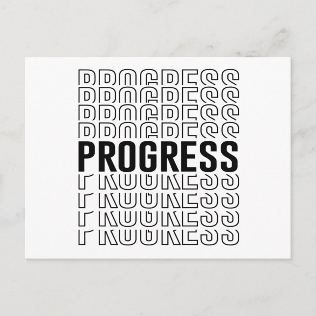 Retro-Progress-Design Postkarte (Vorderseite)