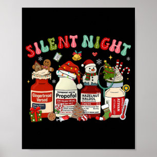 Retro Propofol Stille Nacht Intensivstation Pflege Poster