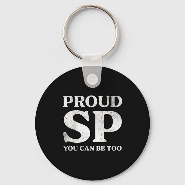 Retro Proud Sp Anti Scientology Funny Quote Idea  Schlüsselanhänger (Vorderseite)