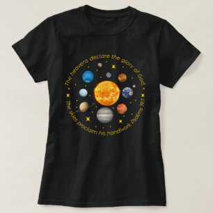 Retro Psalm 19:1 Homeschool CC Fahrrad Weltraum T-Shirt