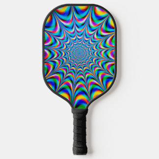 Retro Psychedelic Art Pickleball Schläger