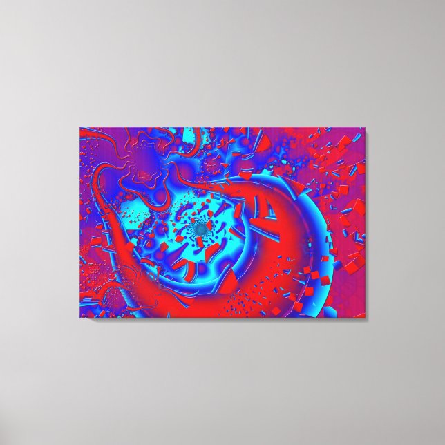 Retro Psychedelic Crazyness Leinwanddruck (Vorderseite)