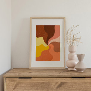 Retro Psychedelic Groovy Colorful Poster