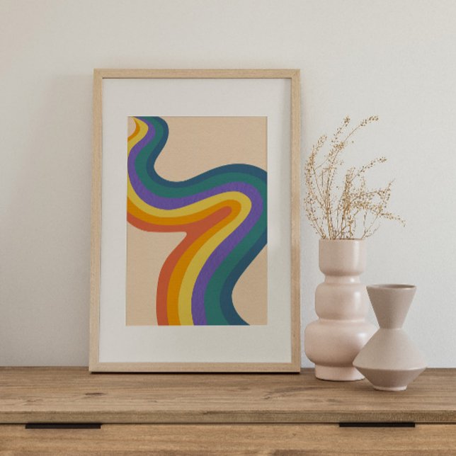 Retro Psychedelic Groovy Colorful Poster (Von Creator hochgeladen)