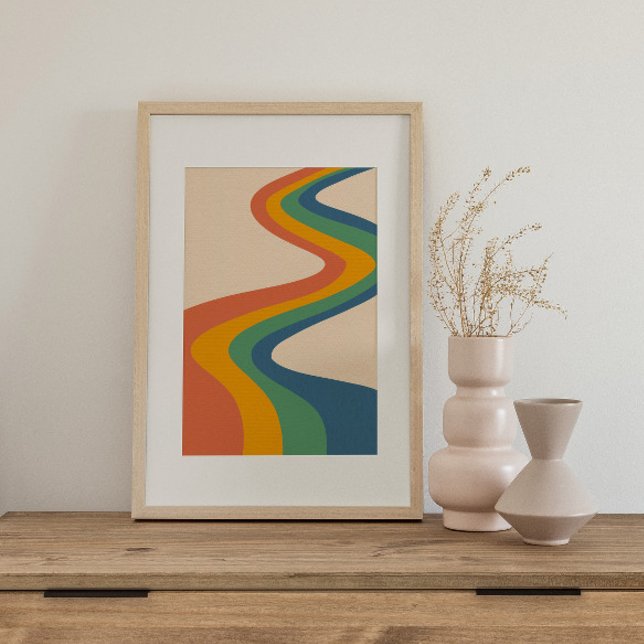 Retro Psychedelic Groovy Colorful Poster (Von Creator hochgeladen)