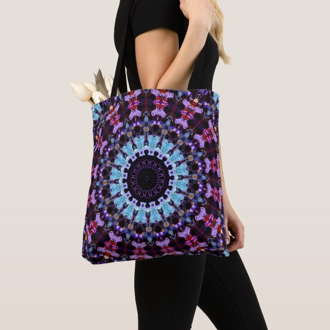 Retro Psychedelic Mandala Hippie Boho Gefärbte Kra Tasche (Von Nahem)