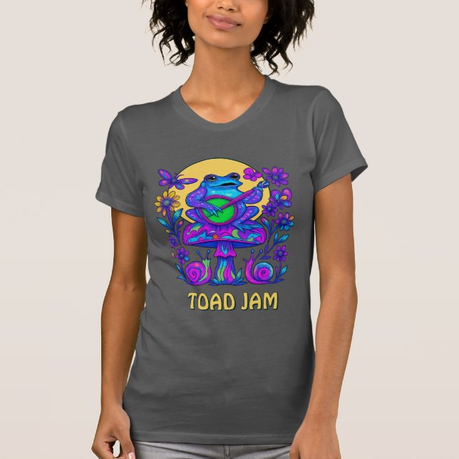 Retro Psychedelic Toad Jam Mushroom Snails T-Shirt (Vorderseite)