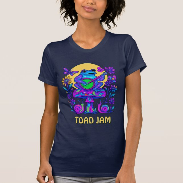 Retro Psychedelic Toad Jam Mushroom Snails T-Shirt (Vorderseite)