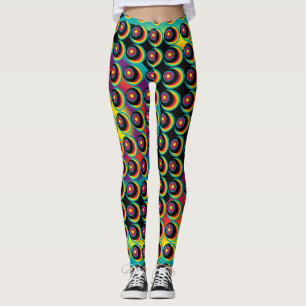 Retro psychedelisches Muster Leggings