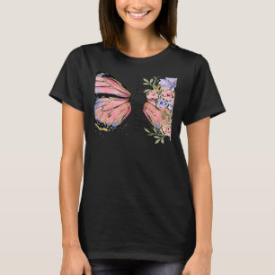 Retro-Psychische Gesundheitsbewusstseins-Schmetter T-Shirt