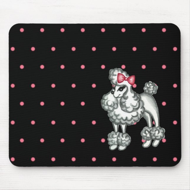 Retro-Pudel-Mauspad Mousepad (Vorne)
