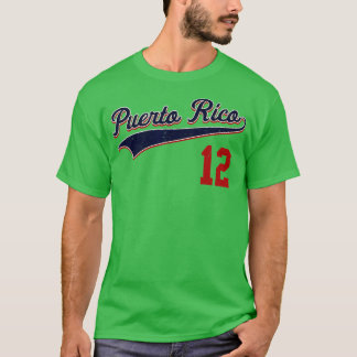 Retro Puerto Rico Beisbol Jersey Boricua Baseball T-Shirt