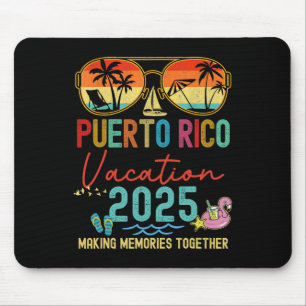 Retro Puerto Rico Urlaub 2025 Erinnerungen Matchin Mousepad