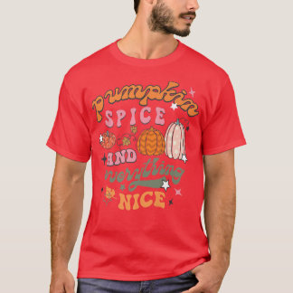 Retro Pumpkin Gewürz und alles fallen Autum als T-Shirt