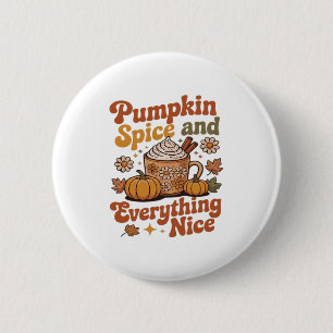 Retro Pumpkin Gewürze alles Nice Classic T-Shir Button
