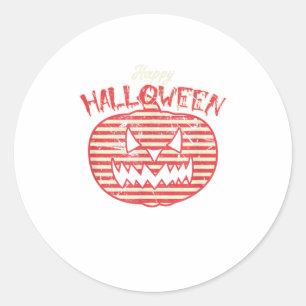 Retro Pumpkin I Costume Runder Aufkleber