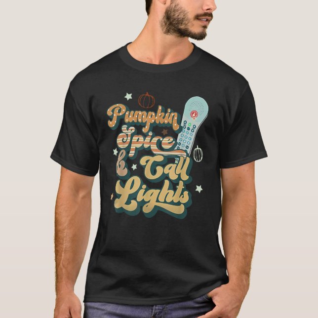 Retro Pumpkin Spice And Call Lights ER ICU Nurse H T-Shirt (Vorderseite)