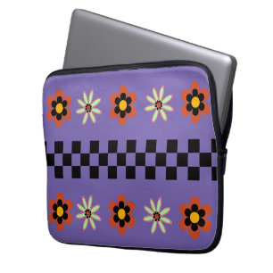 Retro-Punk-Blumen Laptopschutzhülle