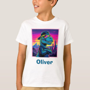 Retro-Punk-Dinosaurier T-Shirt