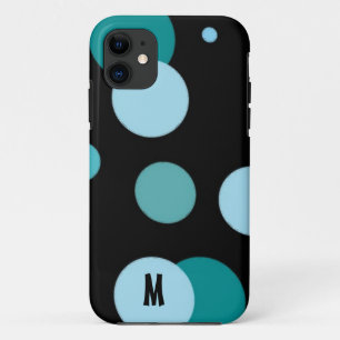Retro-Punkte mit Initiale iPhone 11 Hülle