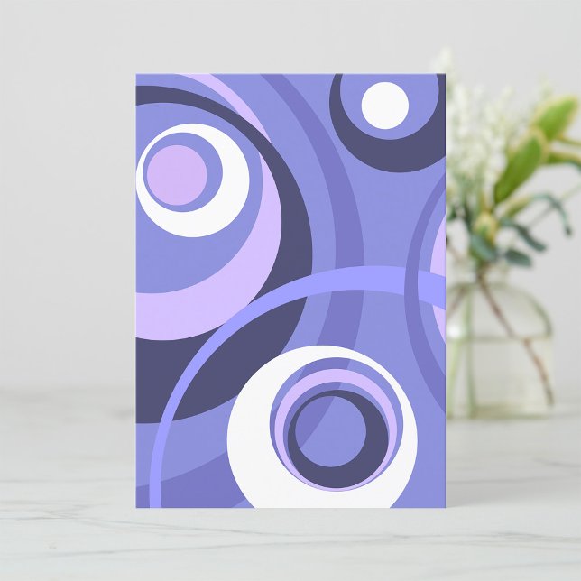 Retro Purple Abstract Art Invitation (Créateur téléchargé)