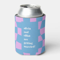 Retro Purple Checkerboard Custom Couples Shower