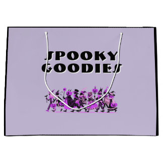 Retro Purple＆Purple Spooky Goodies Halloween Große Geschenktüte