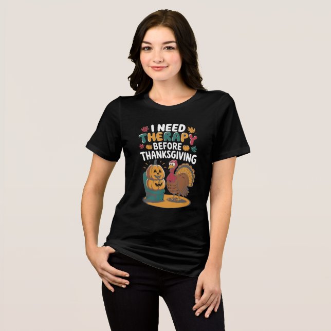 Retro-Puten-Therapie  Tri-Blend Shirt (Vorderseite voll)