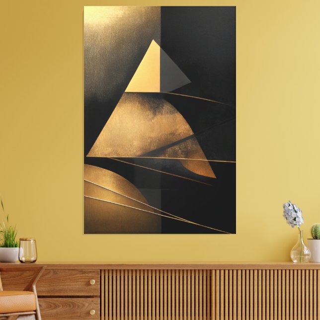 Retro-Pyramide der Zeit Leinwanddruck (Insitu (Wohnzimmer))