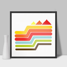 Retro Pyramids Poster