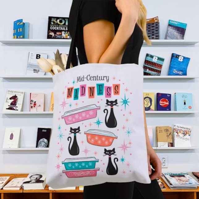 Retro Pyrex Mod Kitty Cats MCM Atomtote Bag Tasche (Von Creator hochgeladen)