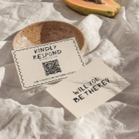 Retro QR Code Handgeschriebener Rahmen Quirky Wedd