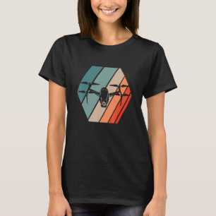 Retro Quadcopter Drone Remote Kontrolle Aircraft T-Shirt