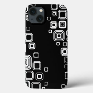 Retro-Quadrate in Schwarzweiß Case-Mate iPhone Hülle