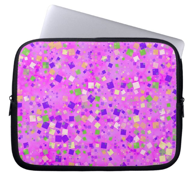 Retro-Quadrate! Laptopschutzhülle (Vorderseite)