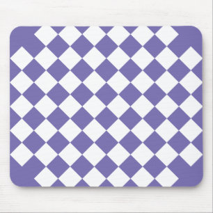 Retro-Quadrate Lila und Weiß Retro Mousepad