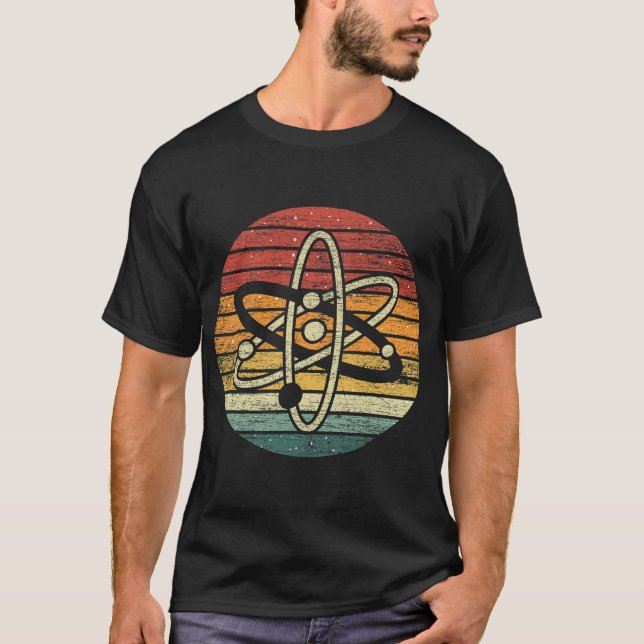 Retro Quantum Mechanics Atom Physical T - Shirt (Vorderseite)
