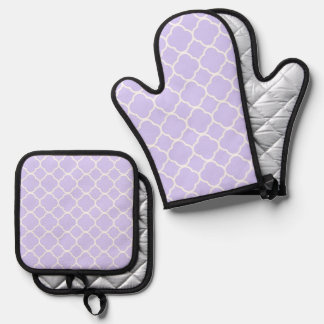Retro Quatrefolienhintergrund Ofenhandschuh & Topflappen-Set
